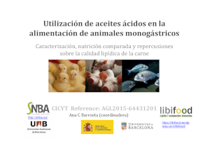 use of acid oils in the feeding of monogastrics