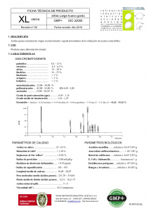 xl technical sheet