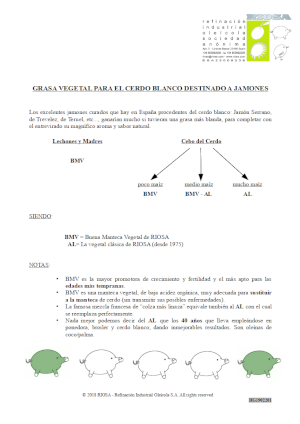 Schema RIOSA prodotti di suino bianco