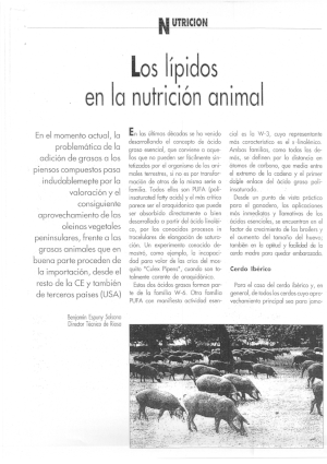 RIOSA lipids in animal nutrition Iberian pig